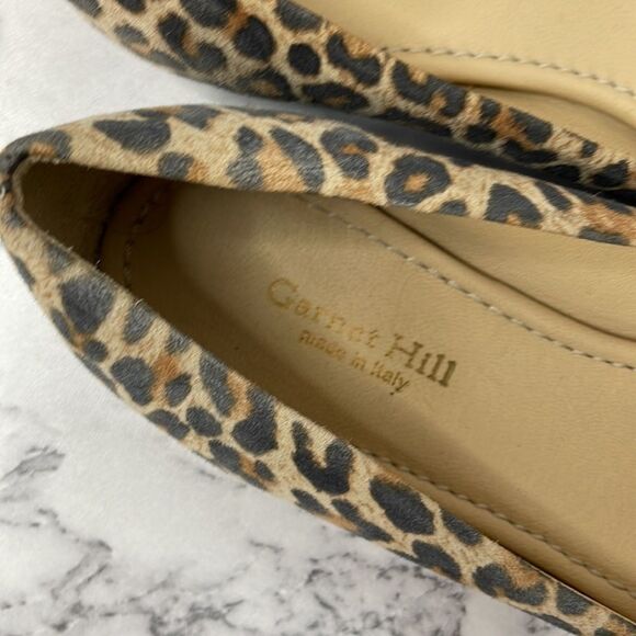 Garnet Hill Leopard Animal Print Flats 5 - Picture 4 of 7